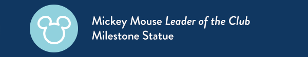 Mickey Mouse Leader of the Club Milestone Statue
