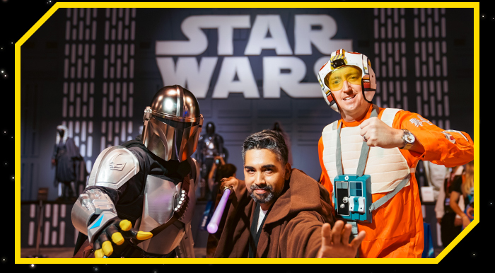 Star Wars fans in cosplay