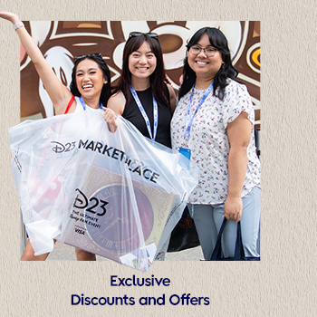 Access to Exclusive Discounts and Offers. Above a graphic of fans shopping.