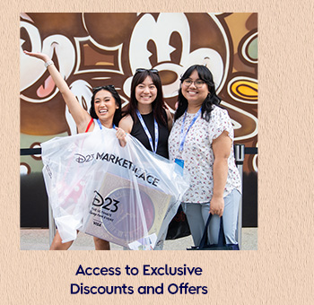 Access to Exclusive Discounts and Offers. Above a graphic of fans shopping.