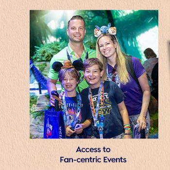 Access to Fan-centric Events. Above a fan smiling.