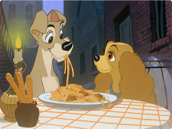 The Lady and the Tramp Dinner and a movie