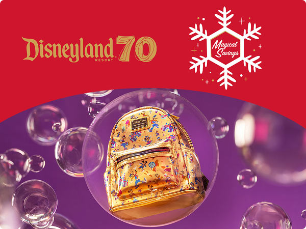 Disneyland Resort 70 + Magical Savings - backpack in bubble.