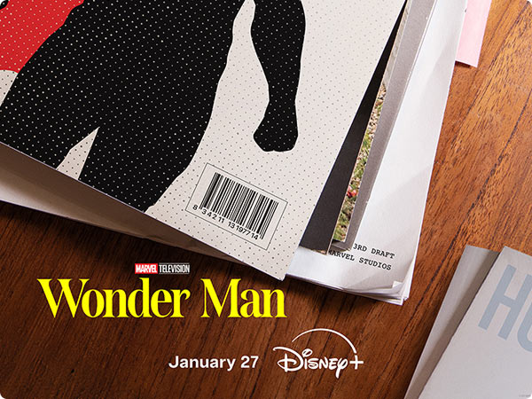 Marvel Television Wonder Man script pages with Disney+ premiere date January 27.